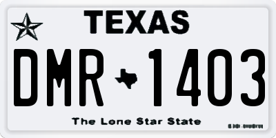 TX license plate DMR1403