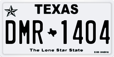 TX license plate DMR1404