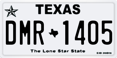 TX license plate DMR1405