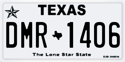 TX license plate DMR1406