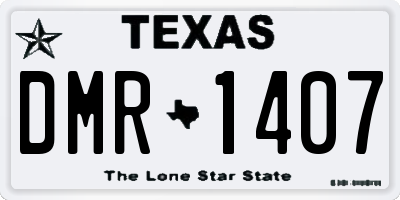 TX license plate DMR1407