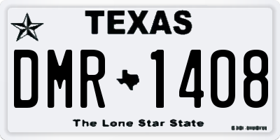 TX license plate DMR1408