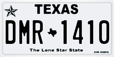 TX license plate DMR1410