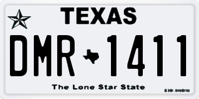 TX license plate DMR1411