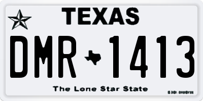 TX license plate DMR1413