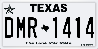 TX license plate DMR1414