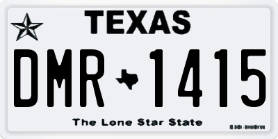 TX license plate DMR1415