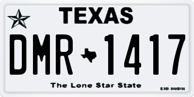 TX license plate DMR1417