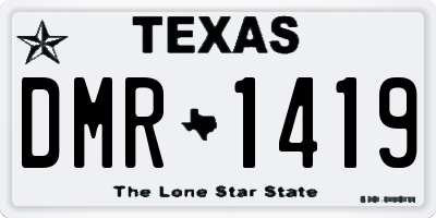 TX license plate DMR1419