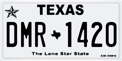 TX license plate DMR1420