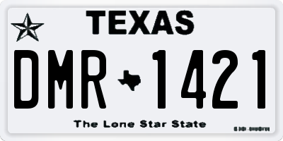 TX license plate DMR1421