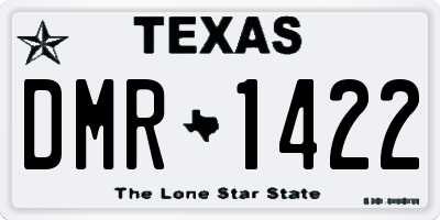 TX license plate DMR1422