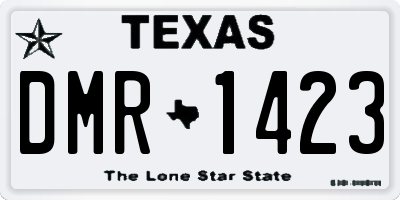 TX license plate DMR1423