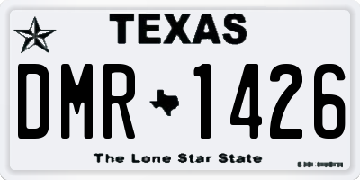 TX license plate DMR1426