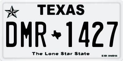 TX license plate DMR1427