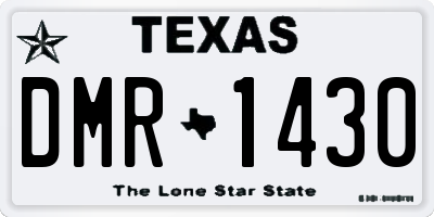 TX license plate DMR1430