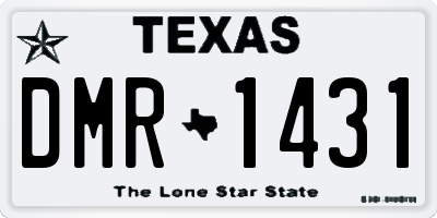 TX license plate DMR1431
