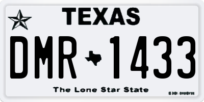 TX license plate DMR1433