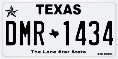 TX license plate DMR1434
