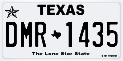 TX license plate DMR1435