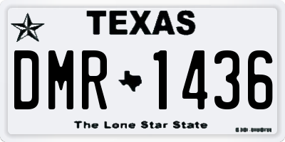 TX license plate DMR1436