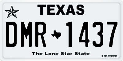 TX license plate DMR1437