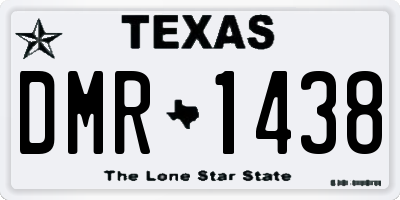 TX license plate DMR1438