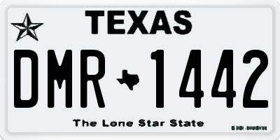 TX license plate DMR1442