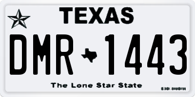 TX license plate DMR1443