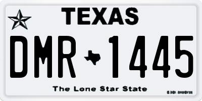 TX license plate DMR1445