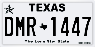 TX license plate DMR1447