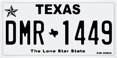 TX license plate DMR1449