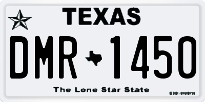 TX license plate DMR1450