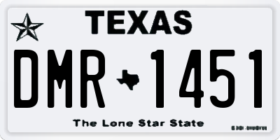 TX license plate DMR1451