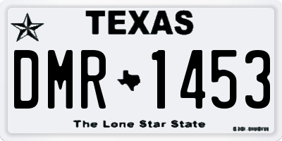 TX license plate DMR1453