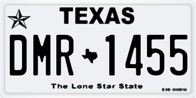 TX license plate DMR1455