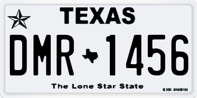 TX license plate DMR1456