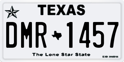 TX license plate DMR1457