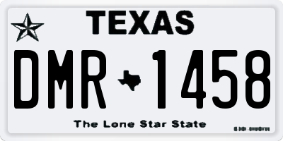 TX license plate DMR1458