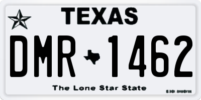 TX license plate DMR1462