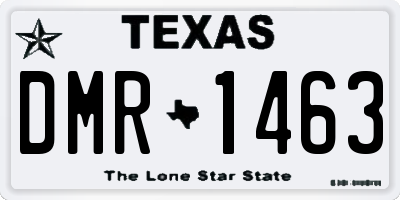 TX license plate DMR1463