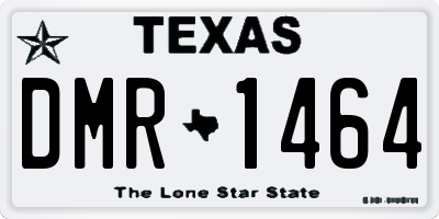 TX license plate DMR1464
