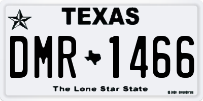 TX license plate DMR1466