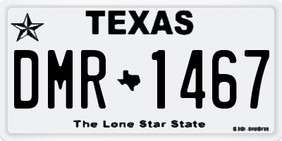 TX license plate DMR1467