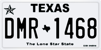 TX license plate DMR1468