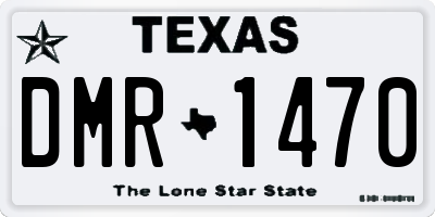 TX license plate DMR1470