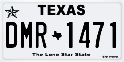TX license plate DMR1471