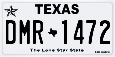 TX license plate DMR1472