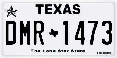 TX license plate DMR1473
