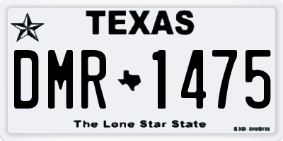 TX license plate DMR1475